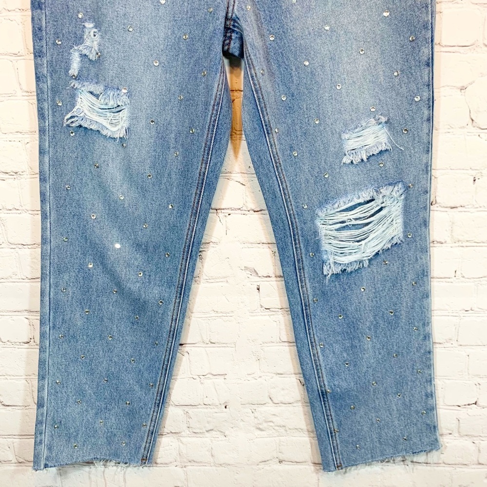 Simple Society Jeans Straight Super high rise Bling - Picture 3 of 7